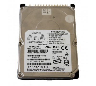 DK23FA Hitachi Travelstar 4200RPM 20GB 2.5" Internal HDD HTA422020F9ATJ0