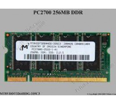 MICRON LAPTOP RAM MT8VDDT3264HDG-335C3 256MB DDR 333MHZ 