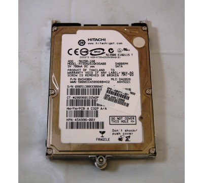 Hitachi 2.5" Laptop 160Gb SATA HDD Hard Drive W/ Caddy HTS542516K9SA00 446411-001