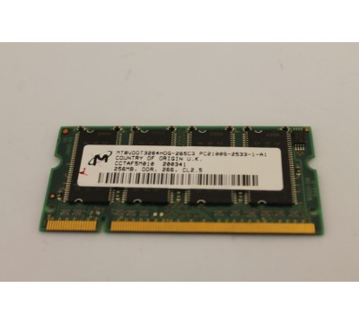 Micron MT8VDDT3264HDG-265C3 SO Dimm - 256Mb DDR 266 (PC2100S-2533-1-A1)