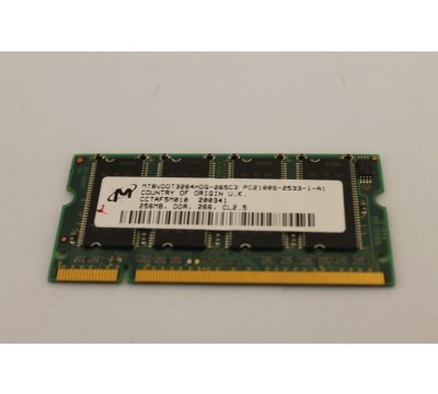 Micron MT8VDDT3264HDG-265C3 SO Dimm - 256Mb DDR 266 (PC2100S-2533-1-A1)