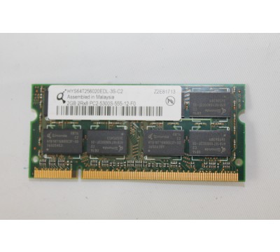 Qimonda 2gb Laptop Memory 2rx8 Pc2 5300s 555 12 F0 Hys64t256020edl