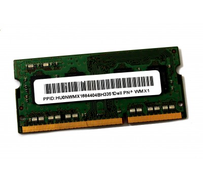 NWMX1 Dell OEM 4GB 1Rx8 PC3L-12800S Laptop Memory Module