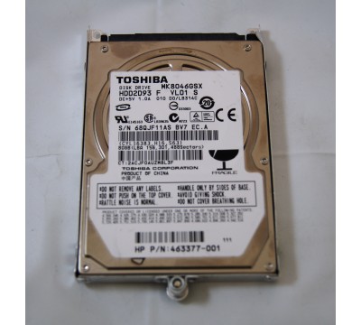 Toshiba 2.5" Laptop 80Gb SATA HDD Hard Drive W/ Caddy MK8046GSX 463377-001 