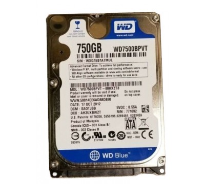 WD7500BPVT-80HXZT3 Western Digital 2.5" 750GB SATA Hard Drive